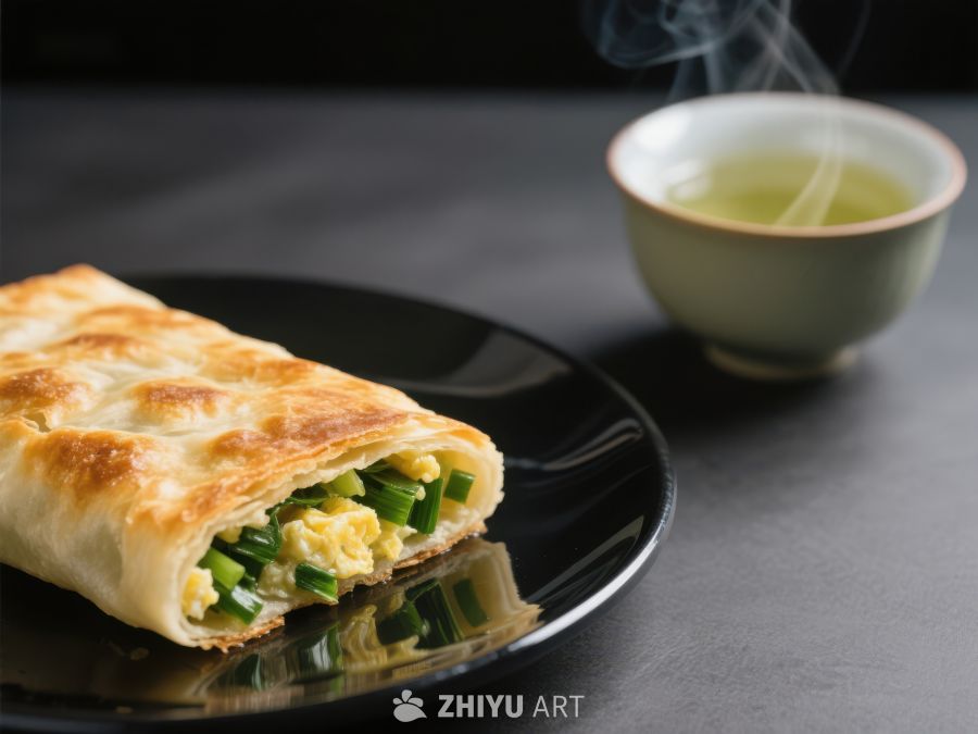 葱花蛋饼配热茶 93