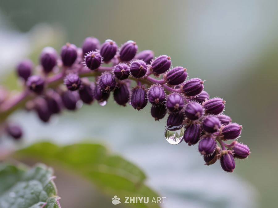 紫色花蕾的特写 712