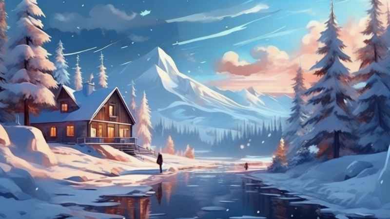 插画冬季背景图 57