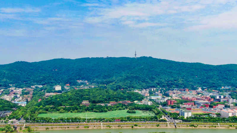 湖南长沙城市风光航拍摄影图 