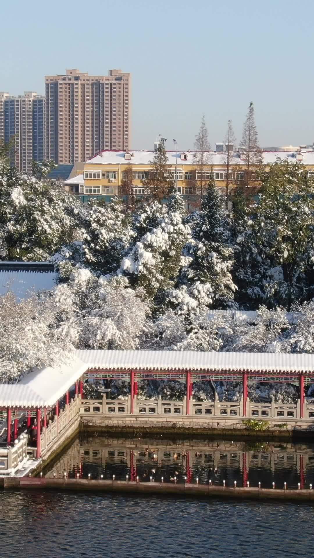 雪后古韵与现代交织