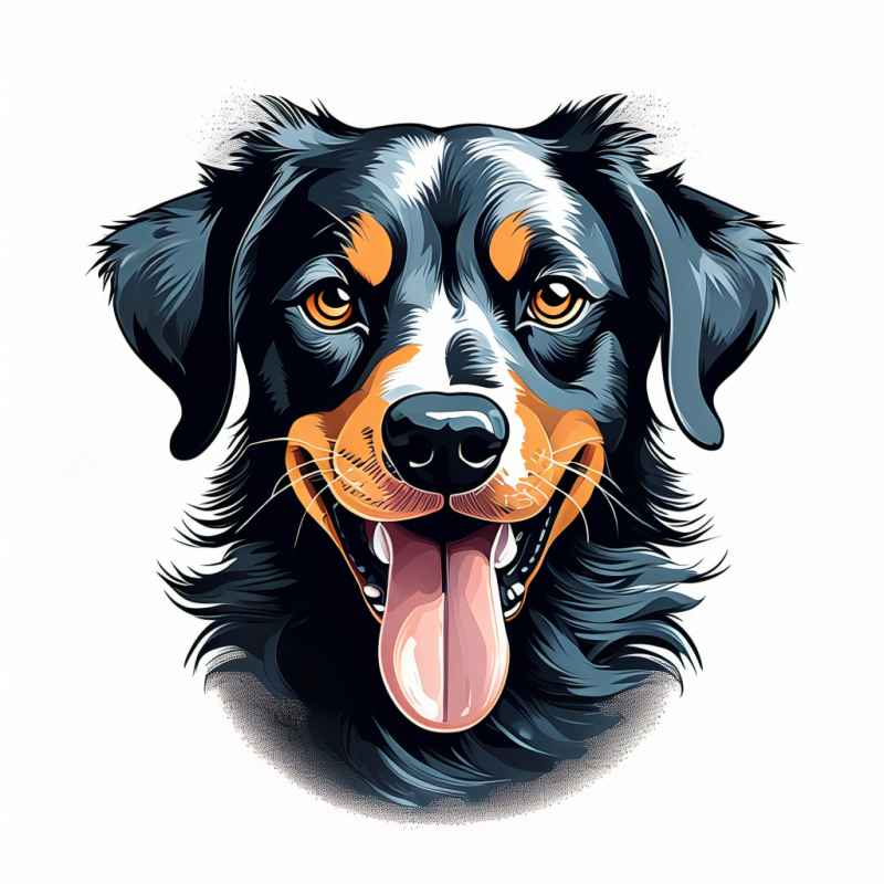狗头高清元素插画 4