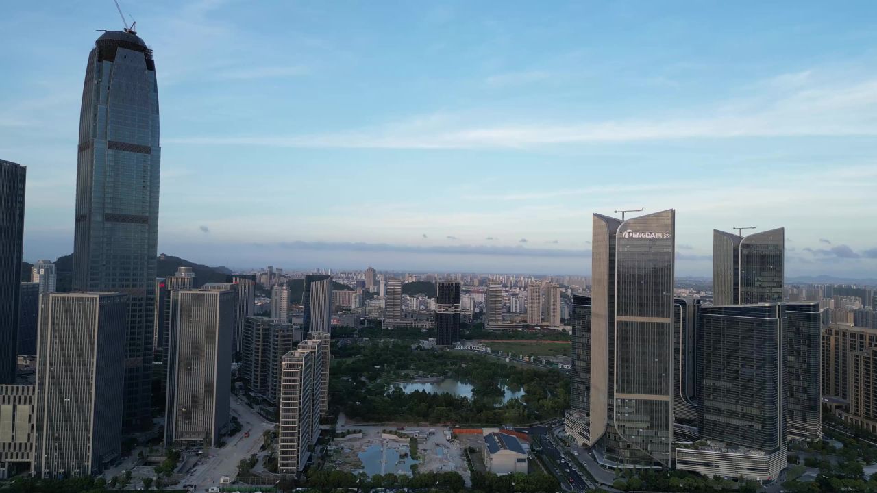  航拍台州天盛中心金融大厦