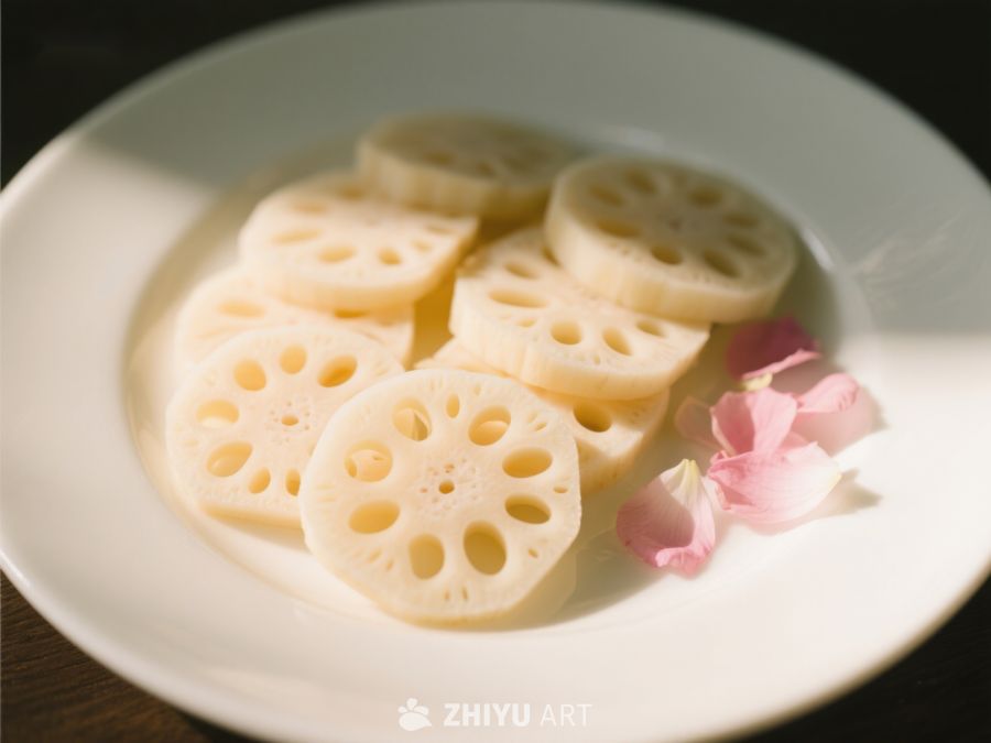 莲藕切片配花瓣，清新雅致 239