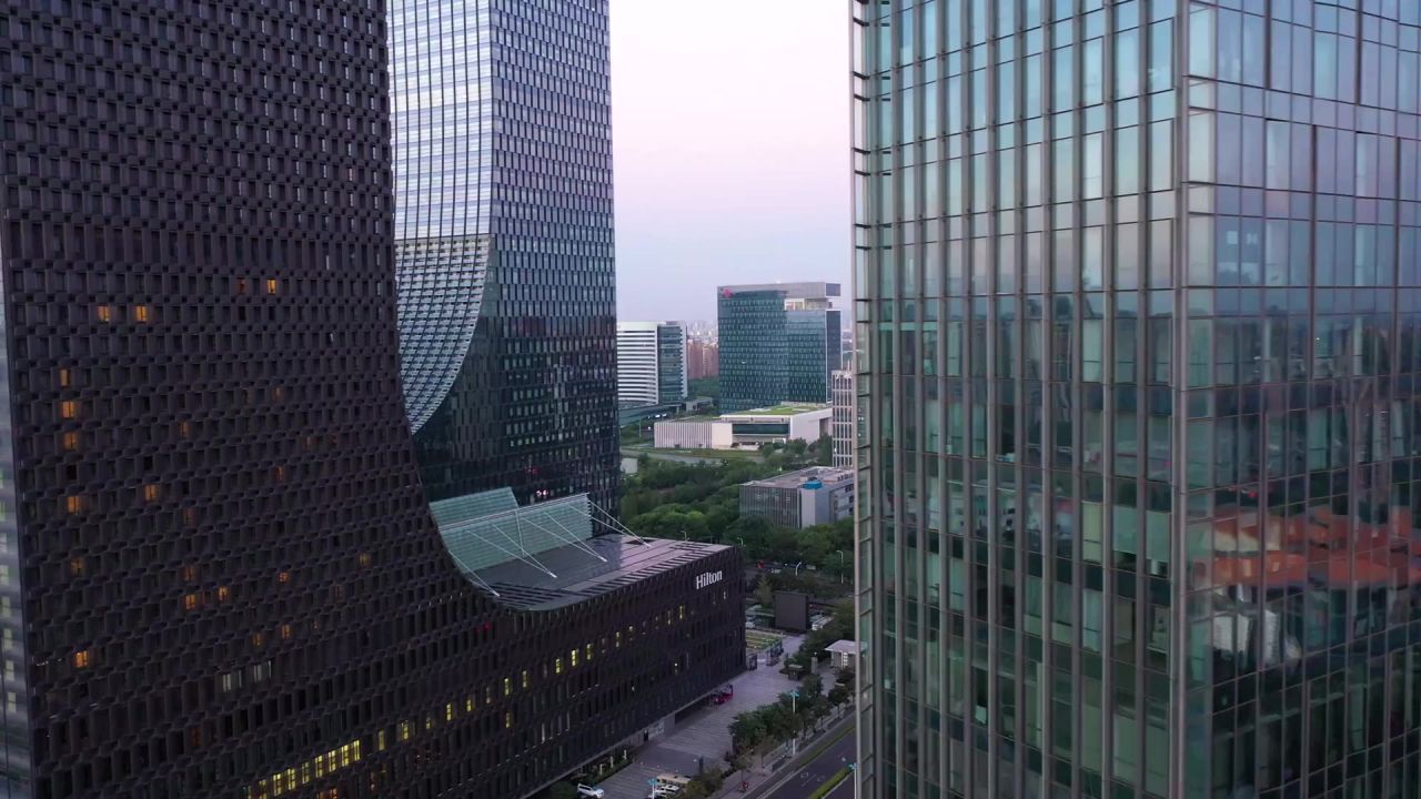 高清航拍苏州金融城市中心