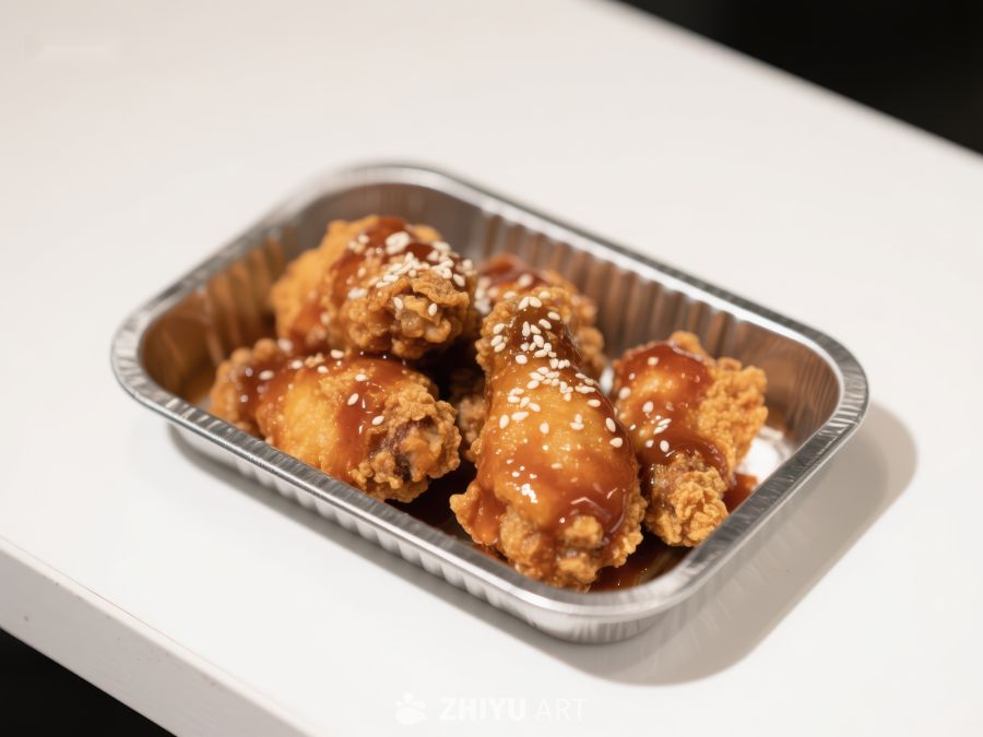 酱汁鸡翅，撒芝麻，铝箔盒装 222