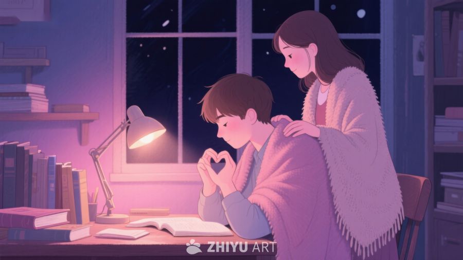 温馨夜读：母子共度学习时光 452