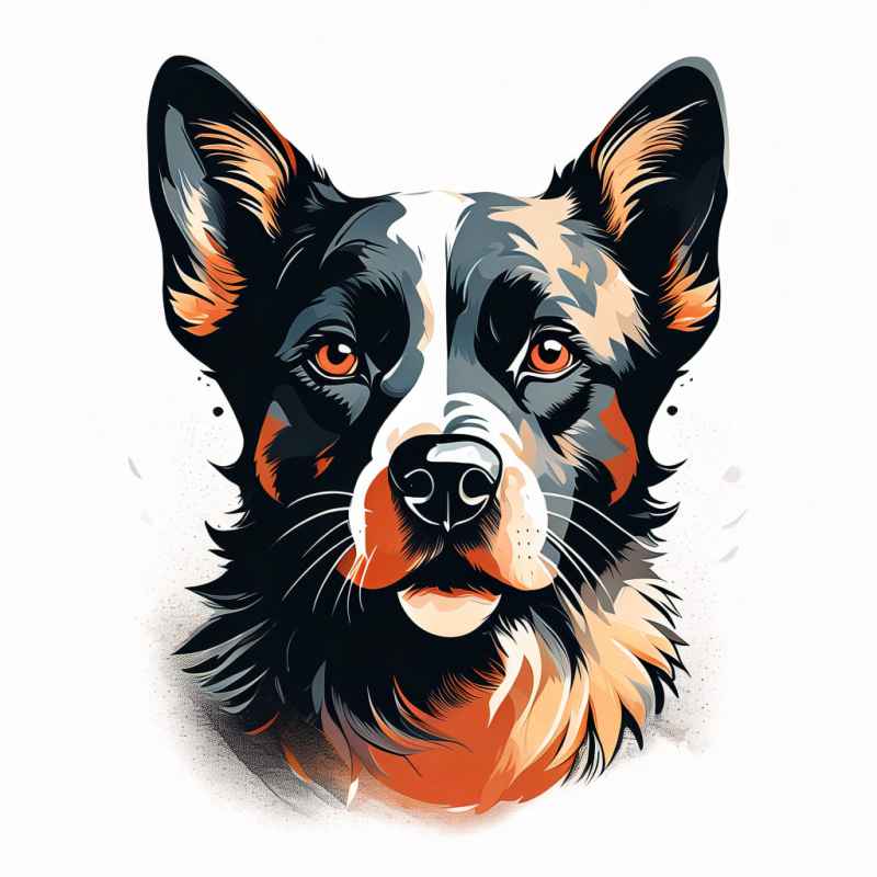 狗头高清元素插画 3
