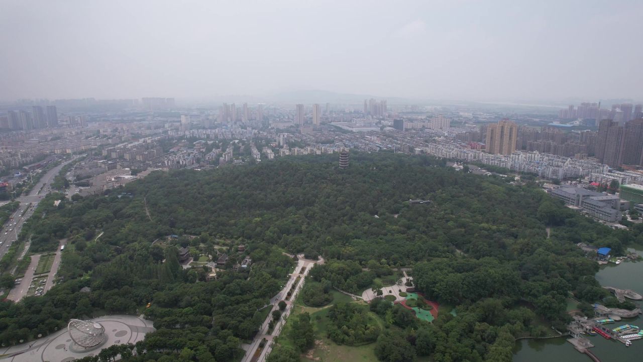 安徽蚌埠城市风光航拍 