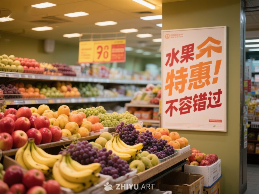 超市水果区促销展示 84