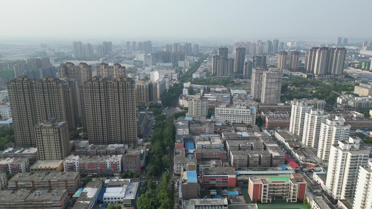 河南新乡城市风光航拍