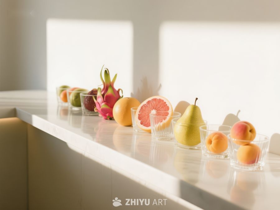 窗台上的新鲜水果展示 209