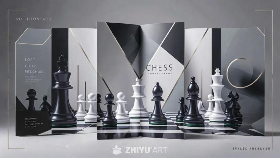 三本册子并排放置，打开的册子中间印着“CHESS 