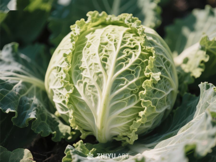 新鲜卷心菜在田间生长 501