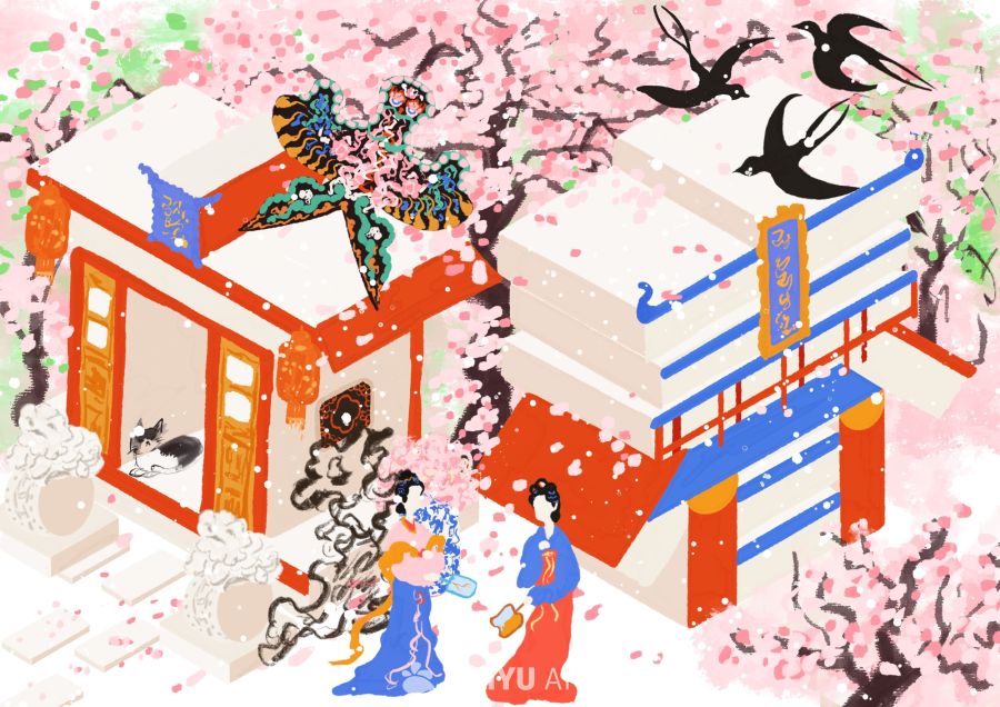 原创治愈插画作品素材四季节气节日自然 33