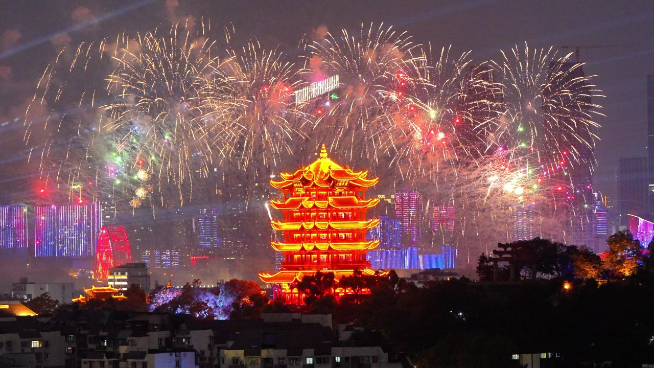 黄鹤楼烟花秀