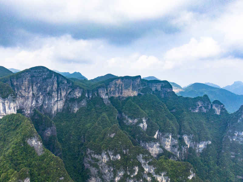 湖南张家界山川悬崖峭壁山谷