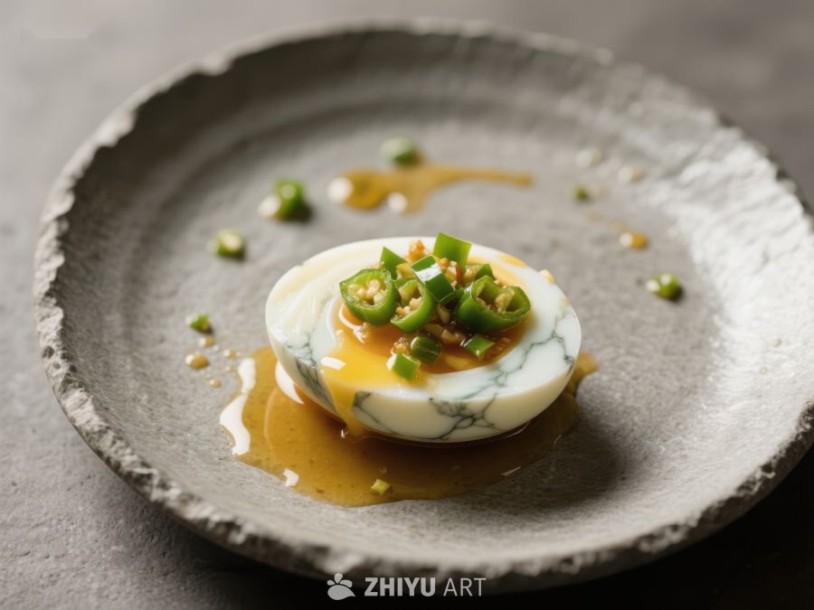 精致摆盘的鸡蛋料理 396