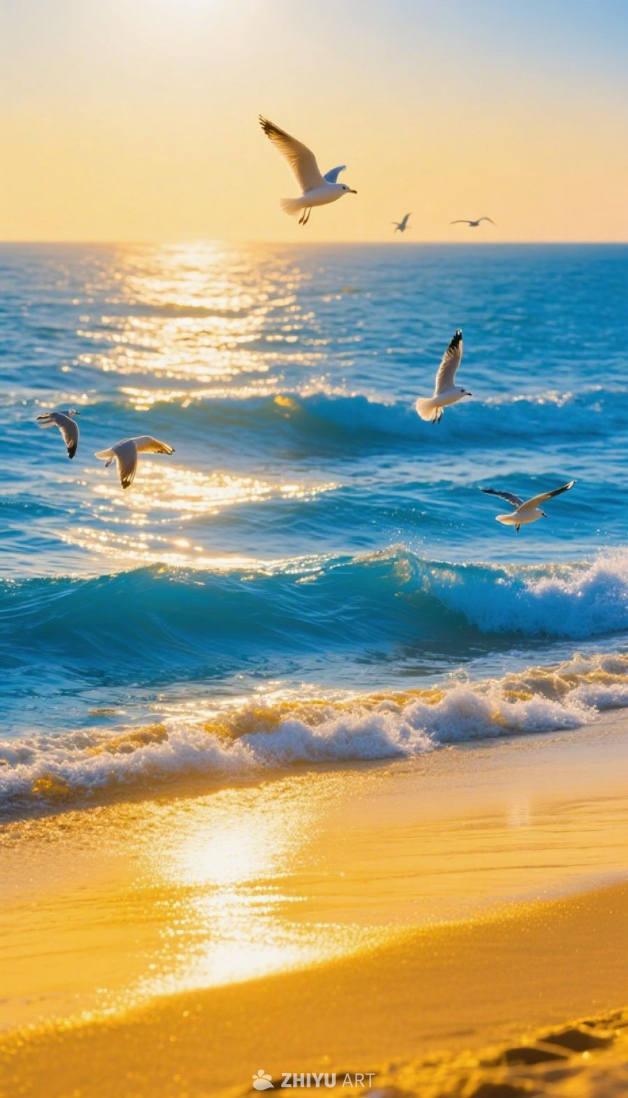 海滨暖阳：沙滩与海浪的乐章 13