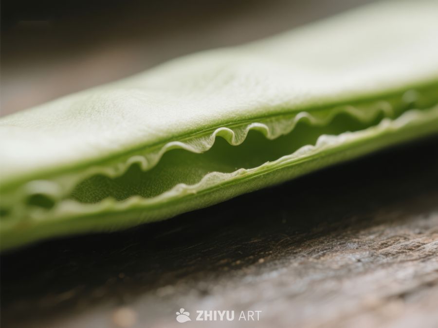 新鲜豆荚的特写细节 454
