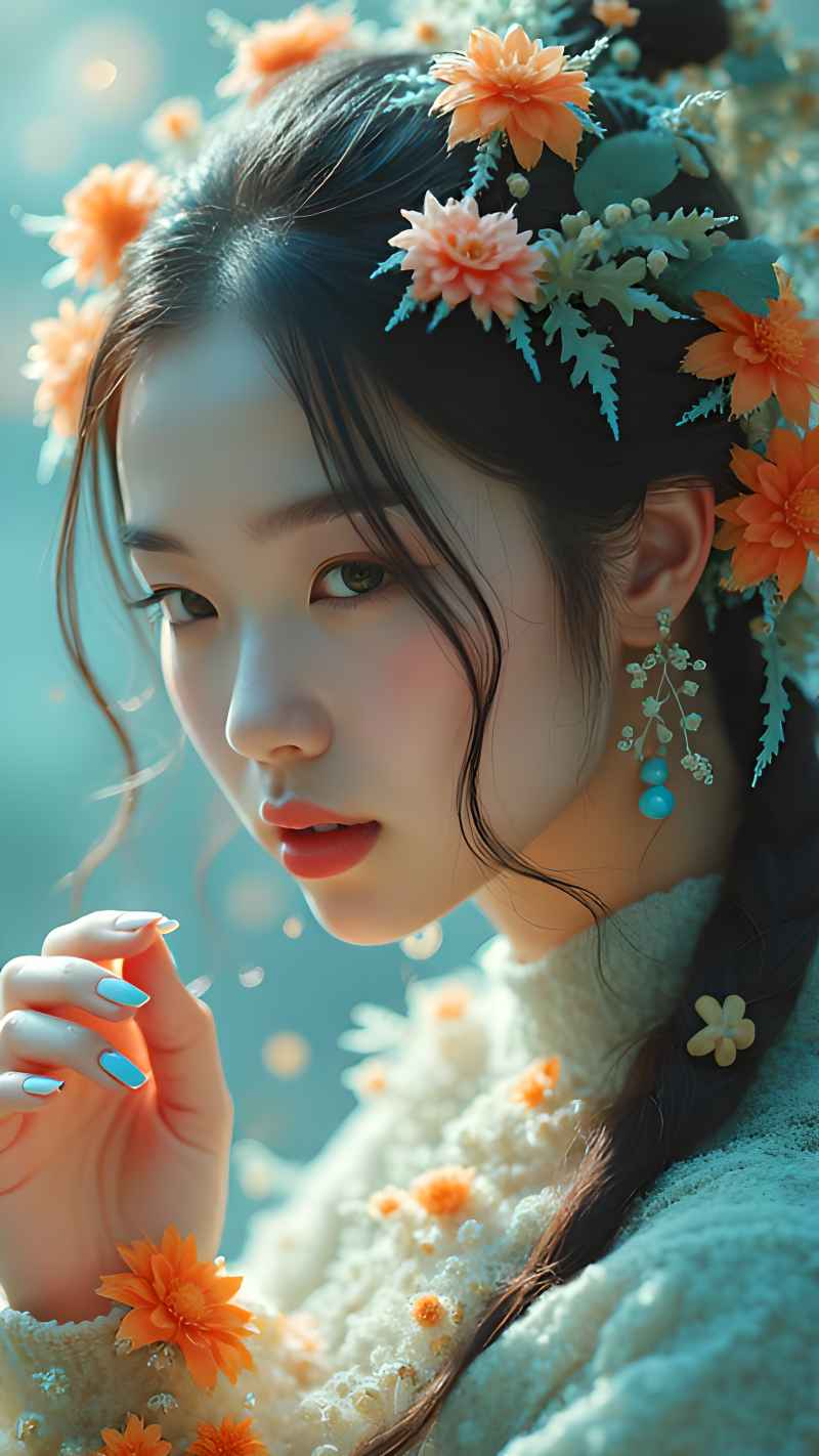 森林系列五颜六色古风艺术美女 74