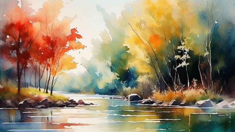 印象派插画莫奈风格
