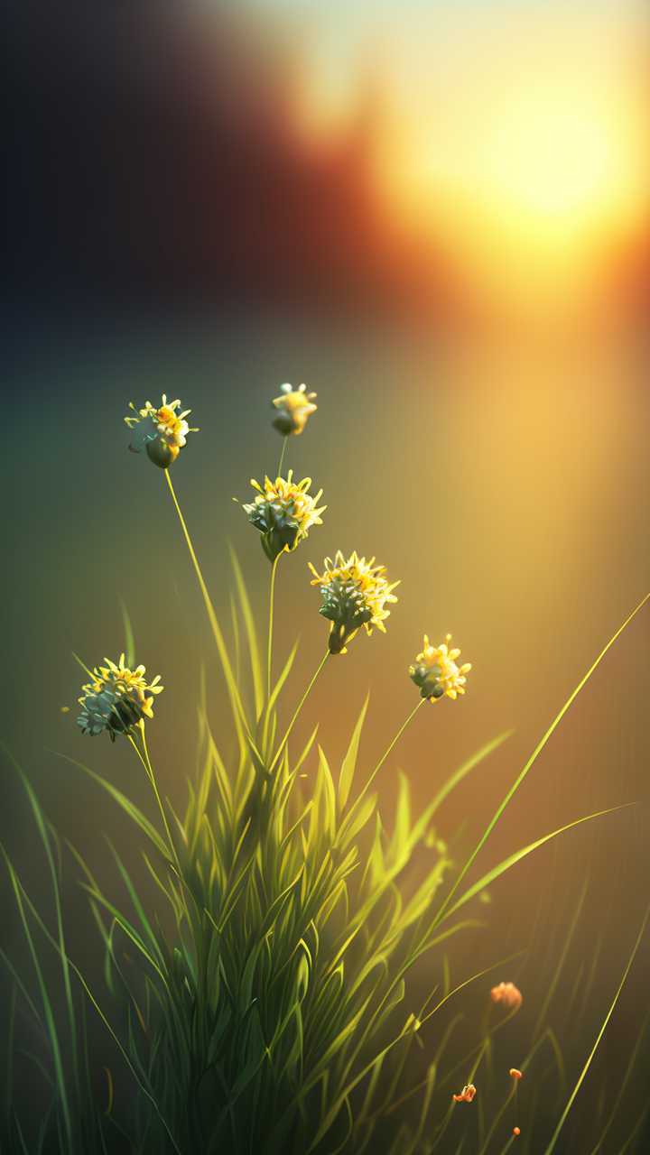 太阳下的小花小草