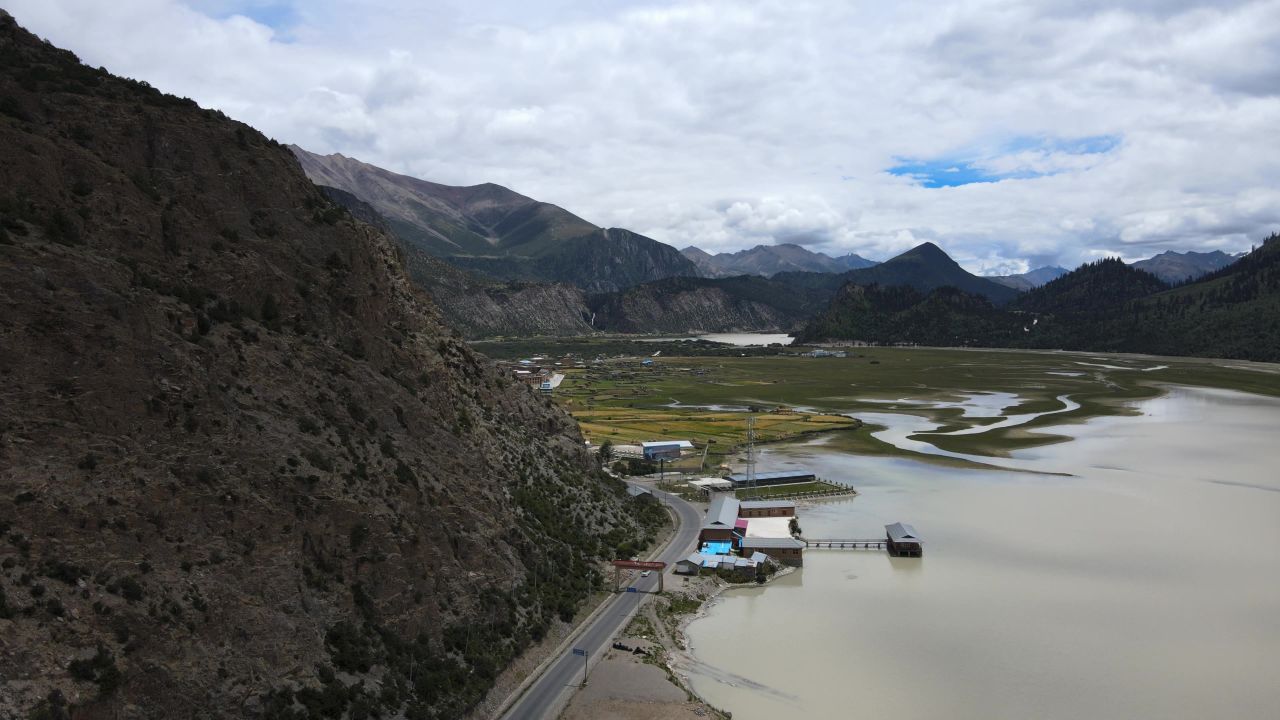 航拍然乌湖汛水期 12