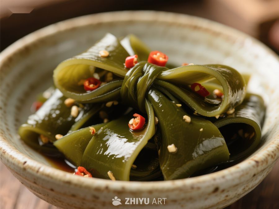 辣味海带料理，诱人美食 752