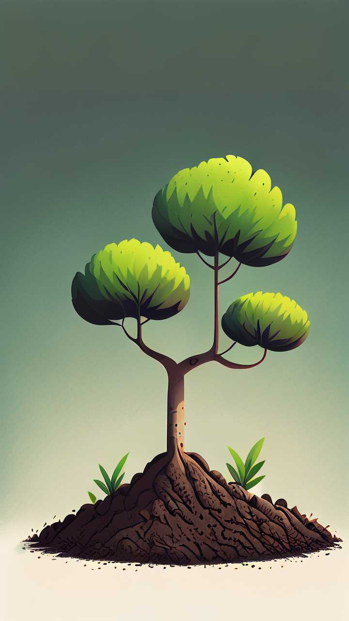 小树苗插画