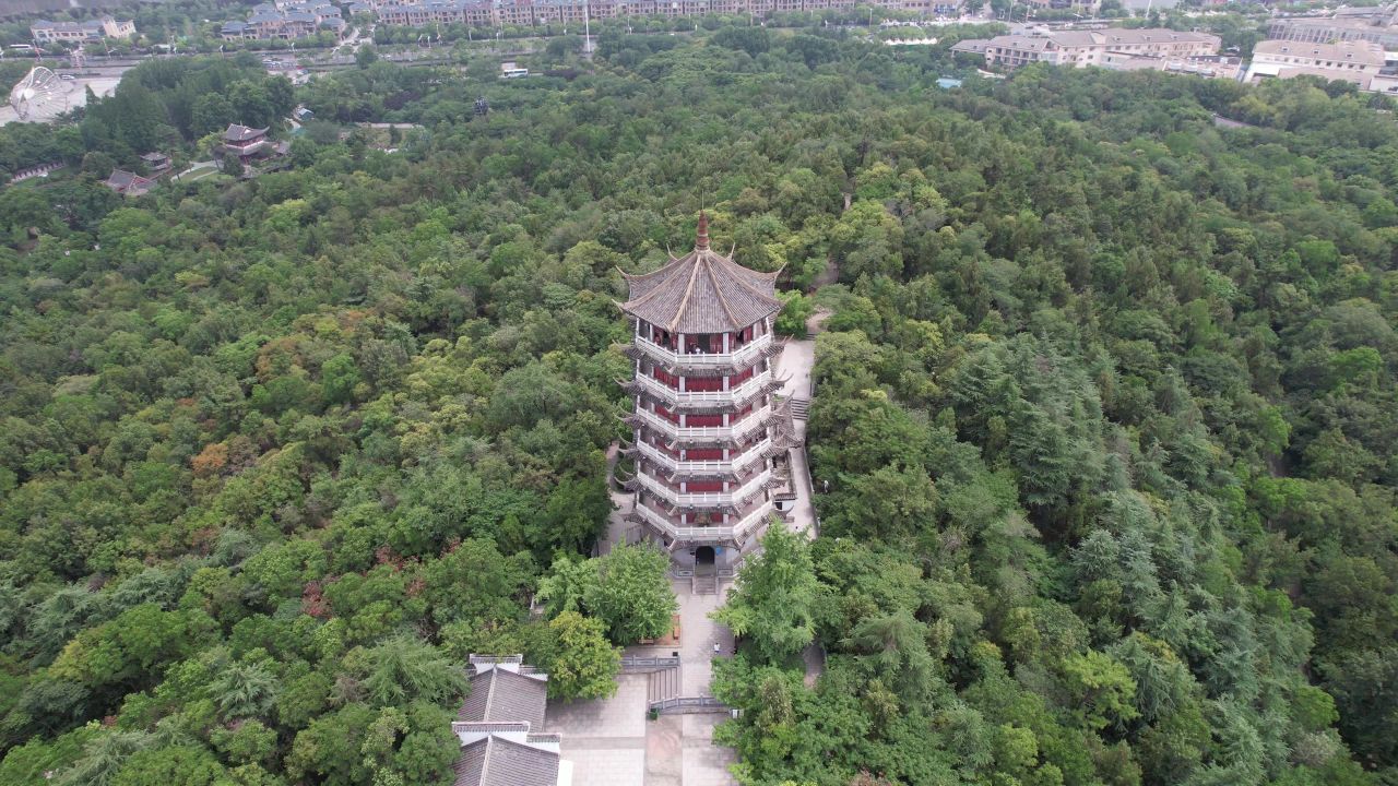 安徽蚌埠城市风光航拍 