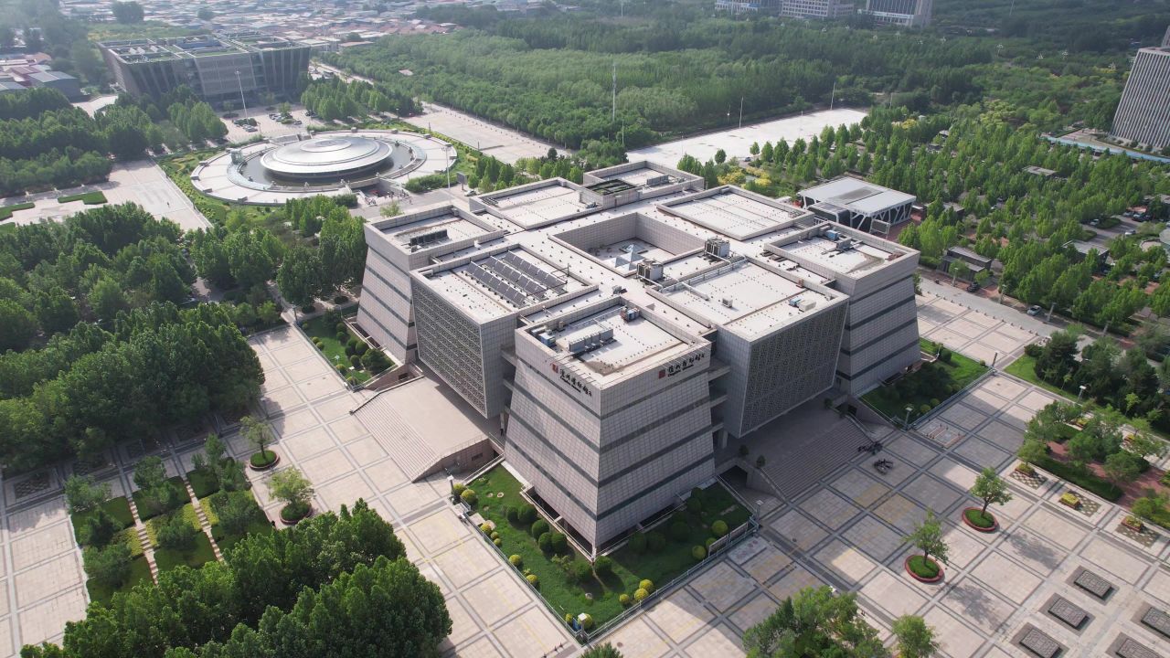 河北沧州城市风光地标建筑航拍  