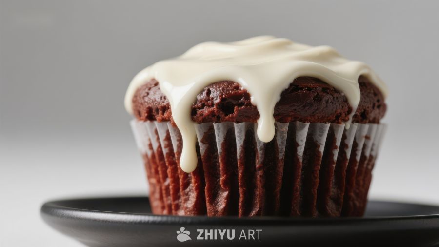 巧克力纸杯蛋糕配奶油糖霜