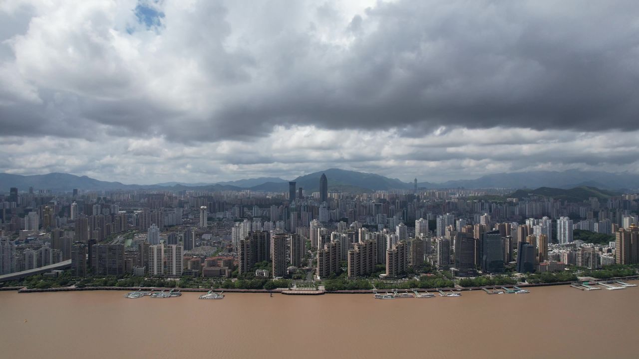 浙江温州城市风光航拍