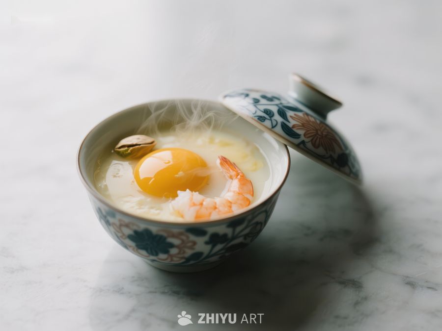 蒸蛋虾仁，热气腾腾的美味 295