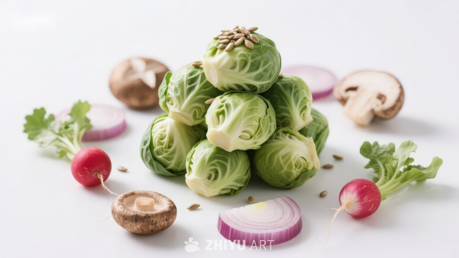 新鲜蔬菜组合摆拍