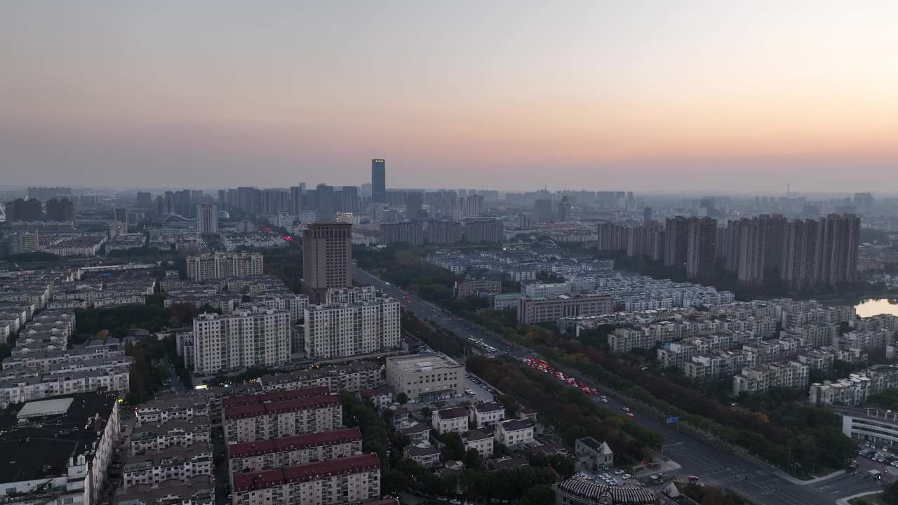 4K航江苏昆山城市风光建筑大景 2