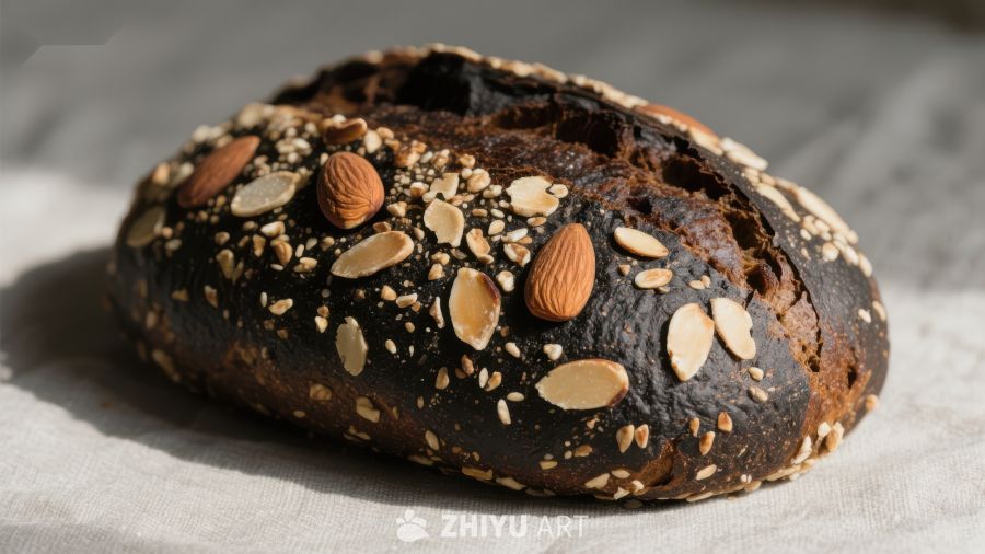 黑麦面包配坚果与种子