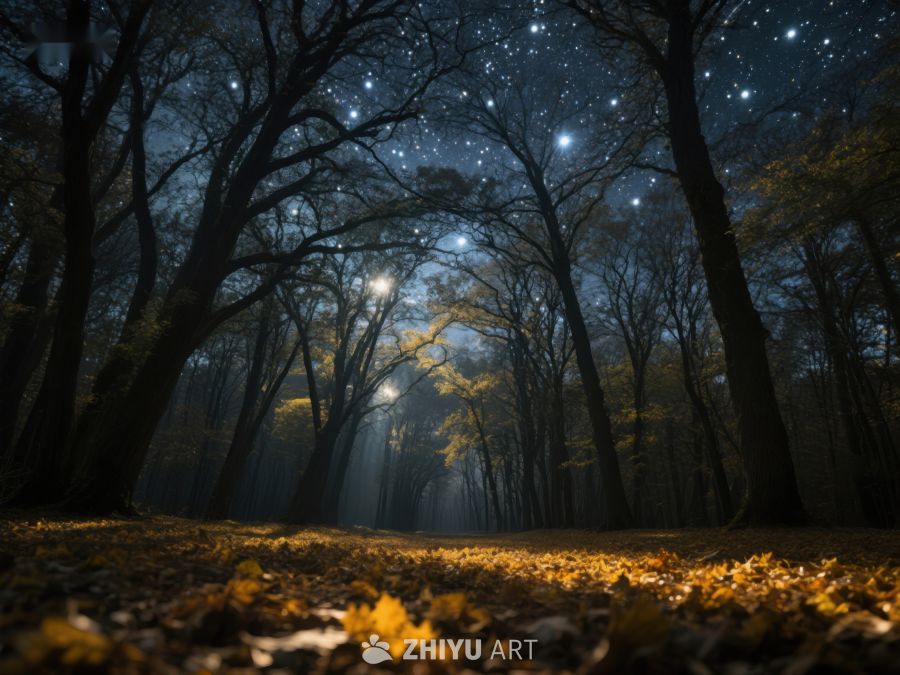 星空下的森林小径 194