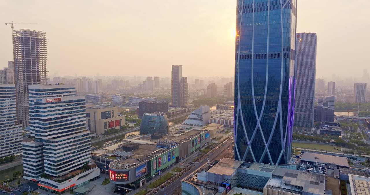 宁波城市建筑风光航拍 3