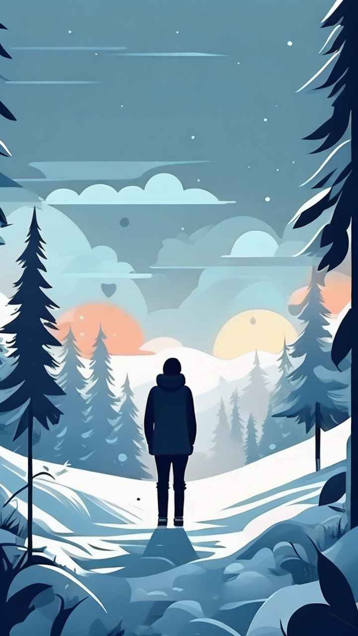 插画冬季背景图 24