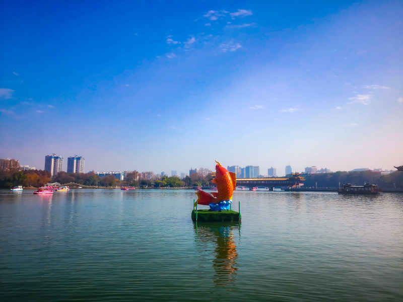 湖南长沙烈士公园年嘉湖风景摄影图