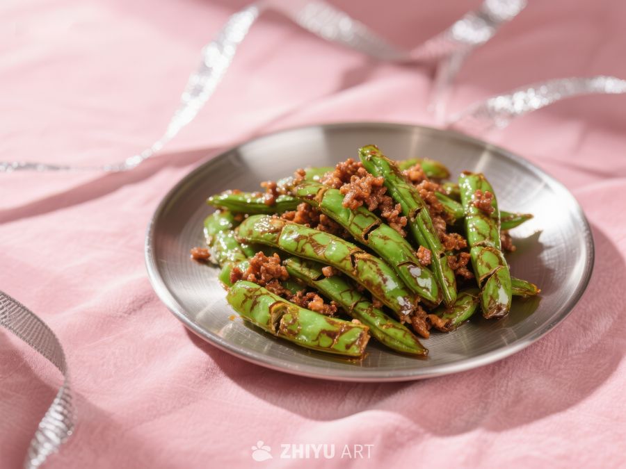 炒青豆配肉末，美味家常菜 57