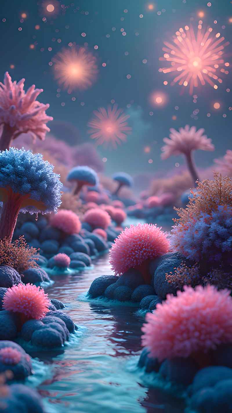 未来风格大自然森林超自然风景画质 85