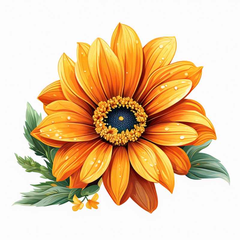 春季金盏菊扁平插画 19