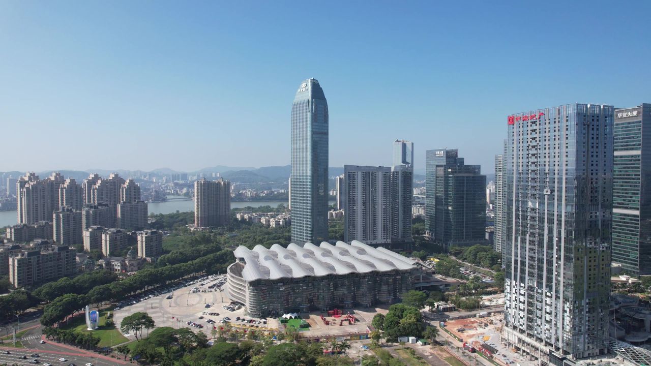 广东惠州城市风光航拍 