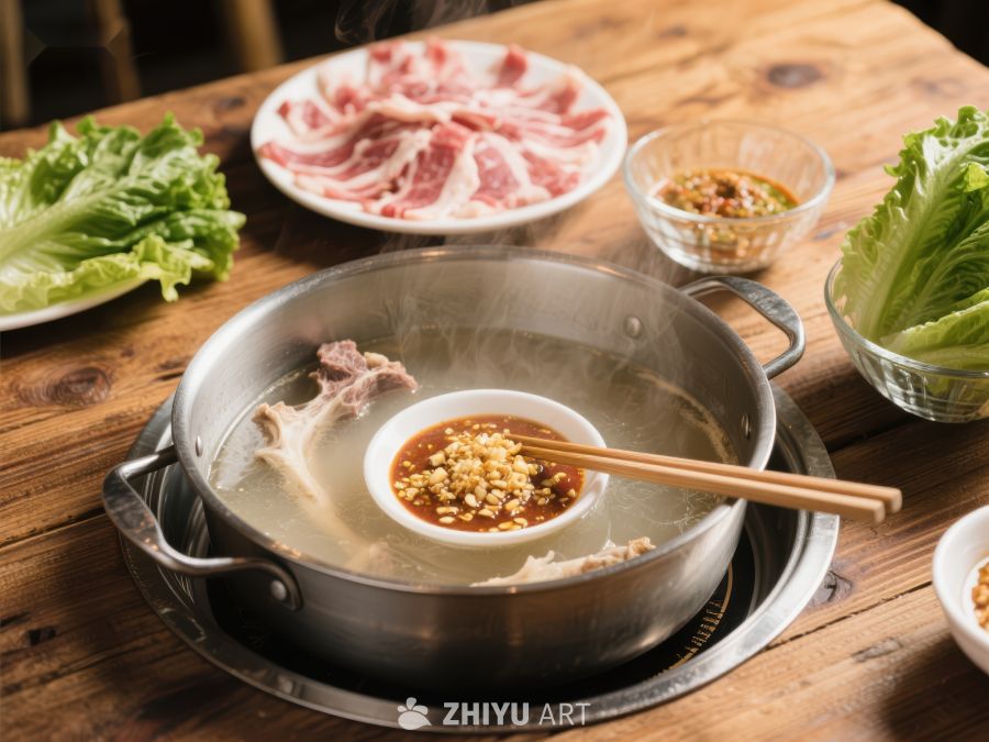 火锅美食：热气腾腾的涮肉场景 179