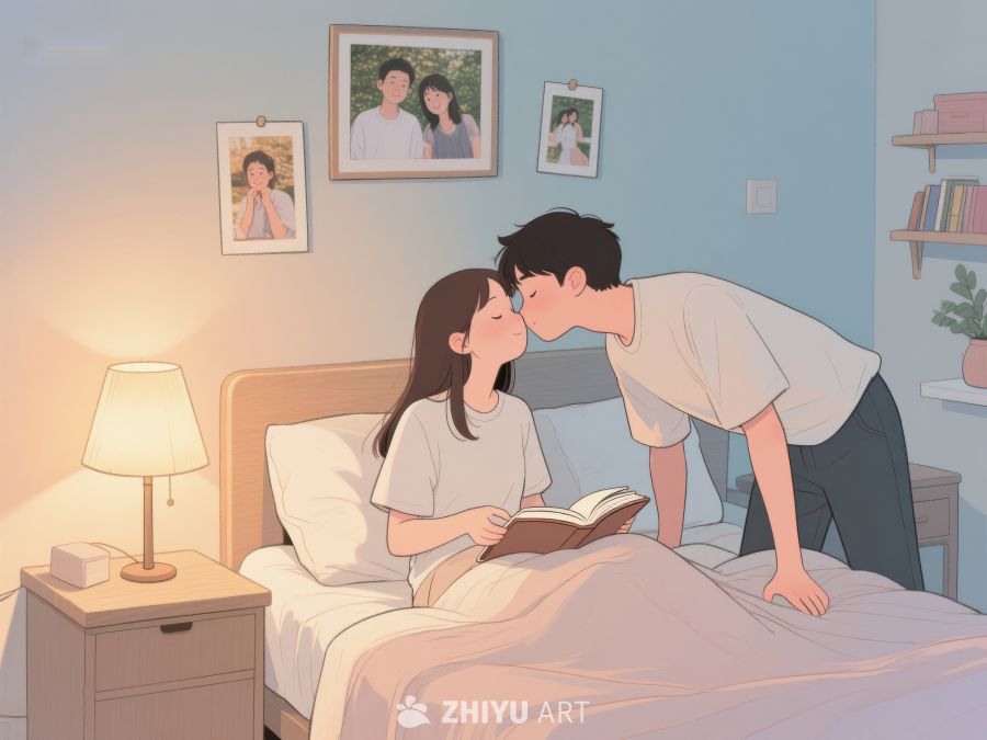 温馨卧室中的甜蜜瞬间 788