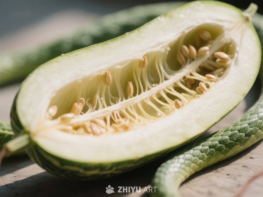 切开的黄瓜内部特写 243