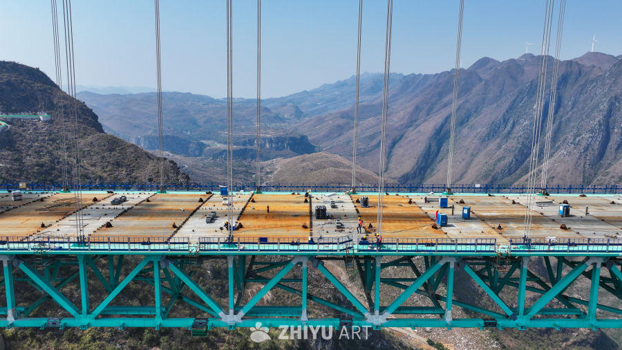 贵州花江峡谷大桥建设 5